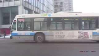 Buses in Montreal Canada Winter