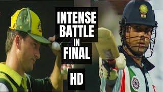 Steve Waugh and Lehman Fight Back  HD  Sachin Tendulkar Batting Masterclass in Final  Ind vs Aus