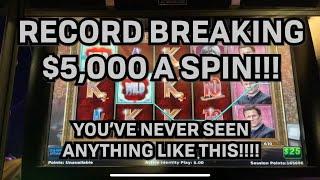$5000 SPINS  MUST SEE HIGH LIMIT SLOTS OVER 15 JACKPOTS