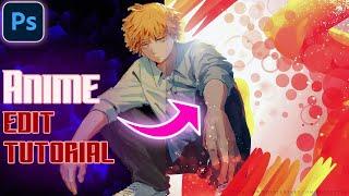 Anime  Denji  Chainsawman  Photoshop GFX Tutorial  Wallpaper