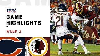 Bears vs. Redskins Week 3 Highlights  NFL 2019