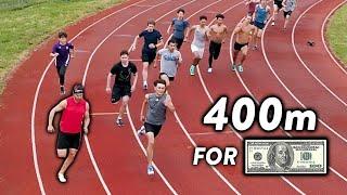 CRAZY 400m Race vs Subscribers Winner Gets $100 Cash