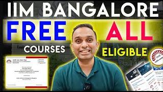 5 BEST IIM Bangalore FREE Courses with Certificate  Free Courses with Certificates 2024