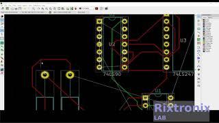 How to create counter 74247 7490 555 Kicad Pt17