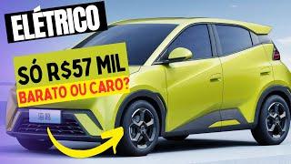 LANÇAMENTO   CARRO ELÉTRICO QUE CUSTA R$57 MIL DA BYD