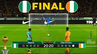 Nigeria vs Côte dIvoire FINAL - Penalty Shootout 2024  African Cup of Nations 2023  PES Gameplay