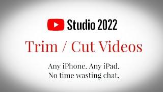 2023 YouTube Studio Video Editor How to Trim Videos. Edit or Cut in Safari on any iPad or iPhone