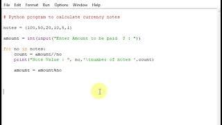 Python program to calculate currency notes