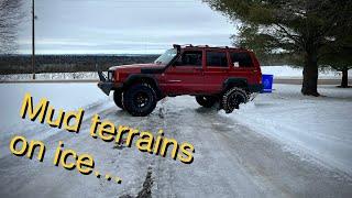 Mud Terrains vs Dedicated Winter Tires on ice Totally expected outcome