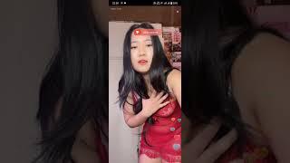 intan aninda bigo goyang hot lingerie merah 1