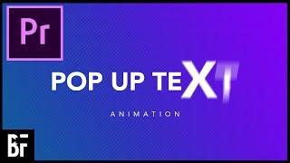 Pop Up Text Animation - Premiere Pro