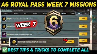 A6 WEEK 7 MISSION  PUBG WEEK 7 MISSION EXPLAINED  A6 ROYAL PASS WEEK 7 MISSION  C6S17 RP MISSIONS
