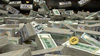 BILLIONS in HUNDRED DOLLARS & BITCOINS  Wealth Visualization Manifestation Abundance HD