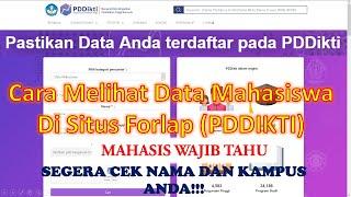 Cara Melihat Data Mahasiswa Di Situs Pangkalan Data Pendidikan Tinggi PDDIKTI