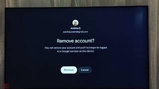 TCL Smart Google TV  How to Delete Google TV Account or Profile