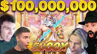 $100 MILLION MAX WINS xQc Ayezee Trainwreckstv Roshtein