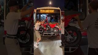 Pit Bike On Chicago Bus...