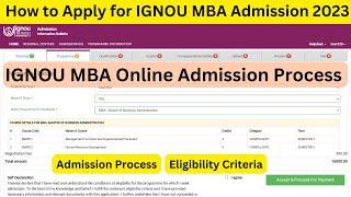 How to apply in IGNOU MBA Online  IGNOU Online MBA Admission Process  IGNOU MBA Admission