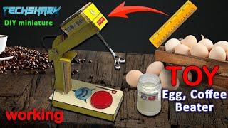 Handmade Egg Beater at home - Miniature DIY - Mixer  Beater Machine  Egg Beater  TechSharkGuy.