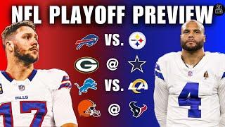 MUST WATCH MATCHUPS EVERYWHERE An Early Preview Of Each NFL Wildcard Playoff Matchup.