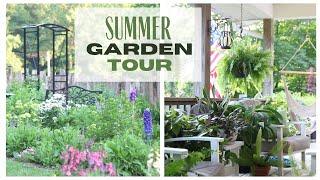 Summer Garden Tour  Tour my sisters beautiful gardens  Cottage style gardens  Shade Gardens