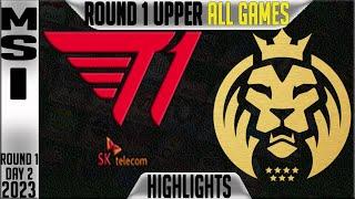 T1 vs MAD Highlights ALL GAMES  MSI 2023 Brackets Round 1 Upper  T1 vs MAD Lions