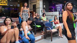 4K How is Thailand Now? Walk around Soi Buakhao Soi Honey Tree Town Skaw Beach 2nd road