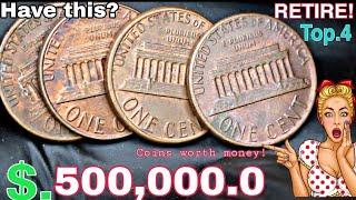 4 Ultra US One Cent Coins Most Valuable Lincoln pennies worth a lot of money Coins worth pennies