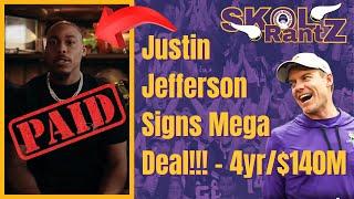 Justin Jefferson Fulfills Childhood Dream Signs Mega Extension  4 years $140M  Minnesota Vikings