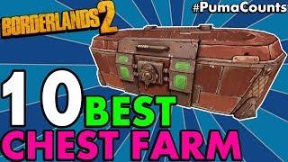 Top 10 BEST LOOT CHEST FARMING LOCATIONS in Borderlands 2 Redux Best Chests To Farm #PumaCounts