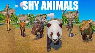 Shy Animals Category Speed Races in Planet Zoo included Aardvark Deer Panda Porcupine. Fox