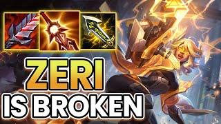 WHY ZERI IS THE BEST ADC  100% BEST NEW BUILD FOR ZERI   WILD RIFT ZERI  CHALLENGER RANK GAMEPLAY