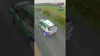 Josh McErlean at the cork 20 rally. #rally #drone #fpv #skoda #wrc #shorts #fast #rain #cars