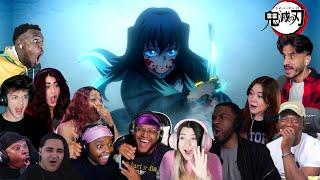 MUICHIRO VS GYOKKO CLOSED DEMON SLAYER SEASON 3 EPISODE 9 BEST REACTION COMPILATION