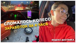 ЯНДЕКС ДОСТАВКА ЧЕЛЯБИНСК  СЛОМАЛОСЬ КОЛЕСО  ЗАРАБОТОК ЗА 4 ЧАСА