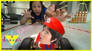 Mario Kart in REAL LIFE  Ryan Plays Mario Kart LIVE HOME CIRCUIT