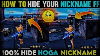 How To Hide Teammate Nickname Free Fire  How To Hide Friends Name In Free Fire  Free Fire Max