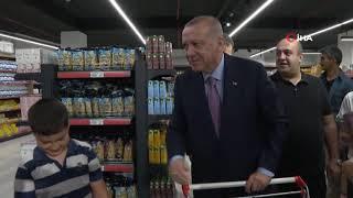 Cumhurbaşkanı Erdoğan Marketten Alışveriş Yaptı