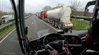 POV Bus driving - Man Lions Coach 2nd Gen - Bruges Belgium - 4K