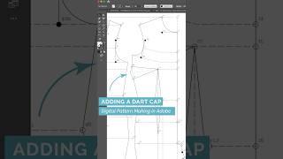 3849 Adding a Dart Cap - Digital #patternmaking in #adobeillustrator #patterncutting