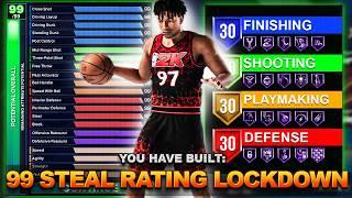 This 99 STEAL RATING LOCKDOWN BUILD IN NBA 2K25 is INSANE... THE BEST 3 & D LOCKDOWN BUILD NBA 2K25