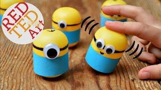 Minion Crafts   Make Wobbly Minion Weebles from Plastic Eggs or Kindersurprise Capsules