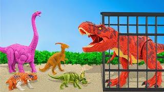 T- Rex Chasing All Dinosaurs  Dinosaurs Rescue T Rex From Hunters  Dinosaur Adventures 2024