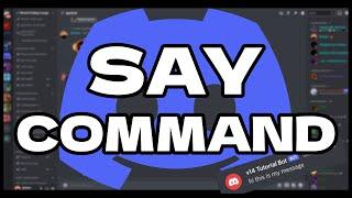 NEW - How to make a SAYECHO command for your discord bot - Discord.js v14 UPDATED 2022