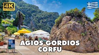 AGIOS GORDIOS Corfu Island Greece  ⭐ Postcard-Perfect Destination  Sandy Beach ️  4K UHD