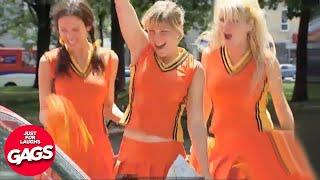 Olympic Cheerleader Gymnastics Prank  Just For Laughs Gags