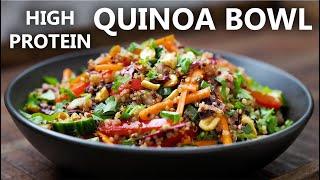 WHOLESOME QUINOA NOURISH BOWL with Asian Dressing  High Protein Vegetarian and Vegan Meal Ideas