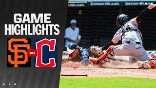 Giants vs. Guardians Game Highlights 7724  MLB Highlights