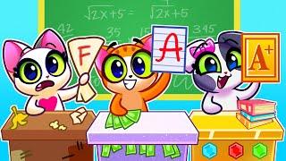 Poor vs Rich vs Giga Rich Kid At School  Educational Story by Purr-Purr Tails 