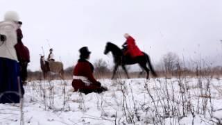 Зимняя псовая охота в КТБ Аванпост Russian winter hunting with hounds and horses